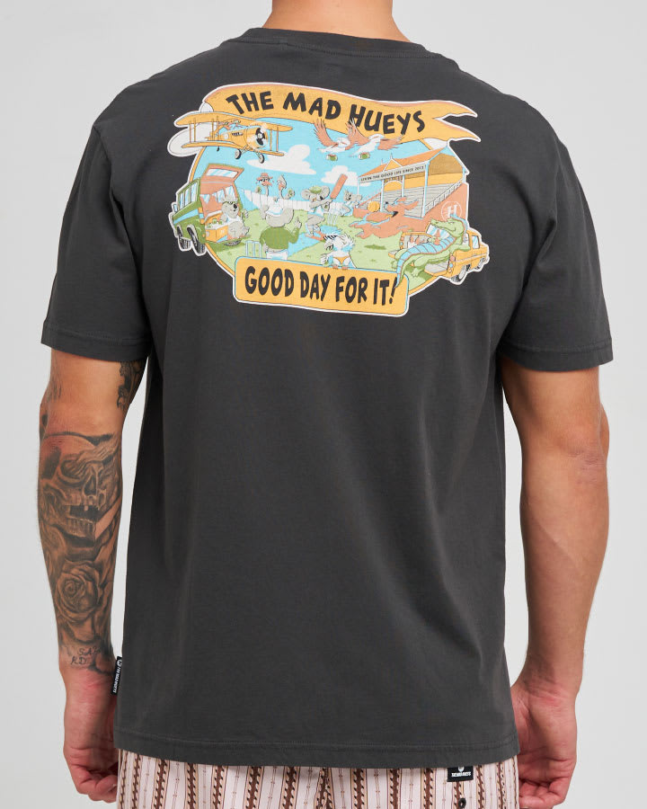 The Mad Hueys Good Day For It SS Tee in Vintage Black - product photo 1