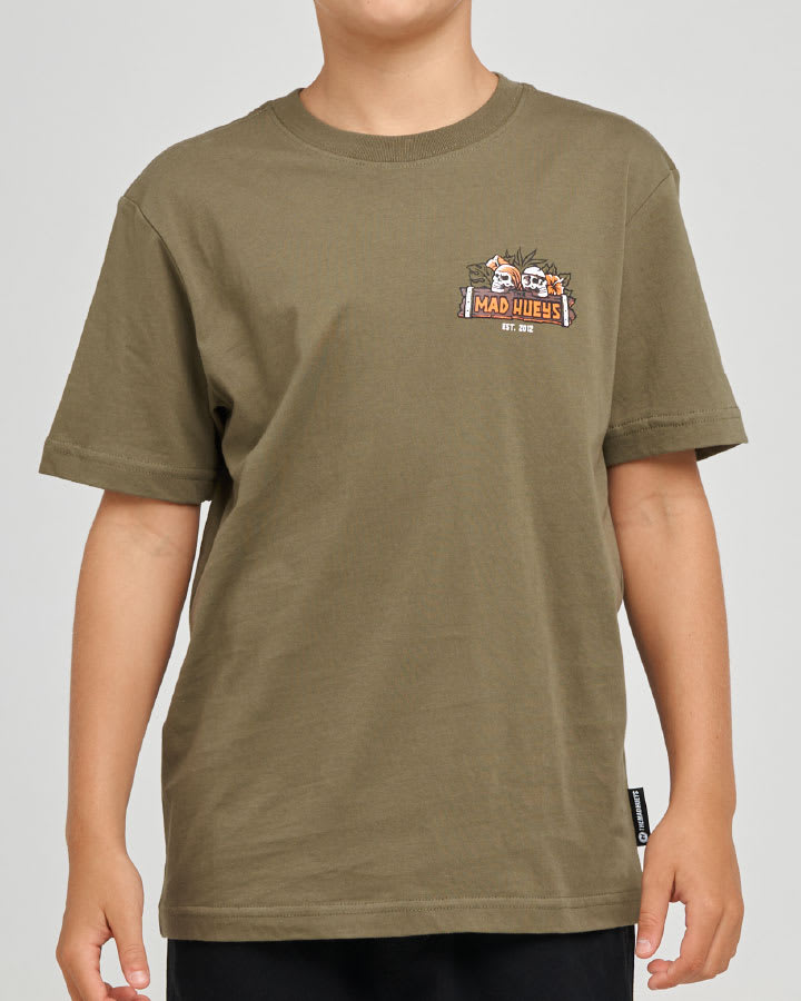 The Mad Hueys Troppo Captain Youth SS Tee in Olive - product photo 2