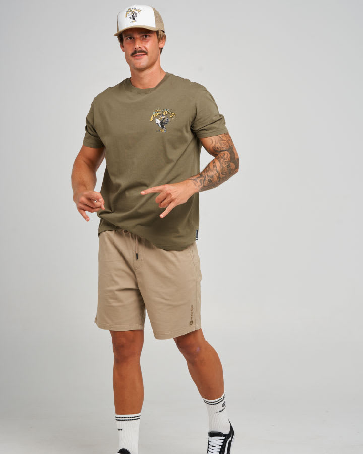 The Mad Hueys Shaggin Wagon SS Tee in Olive - product photo 4