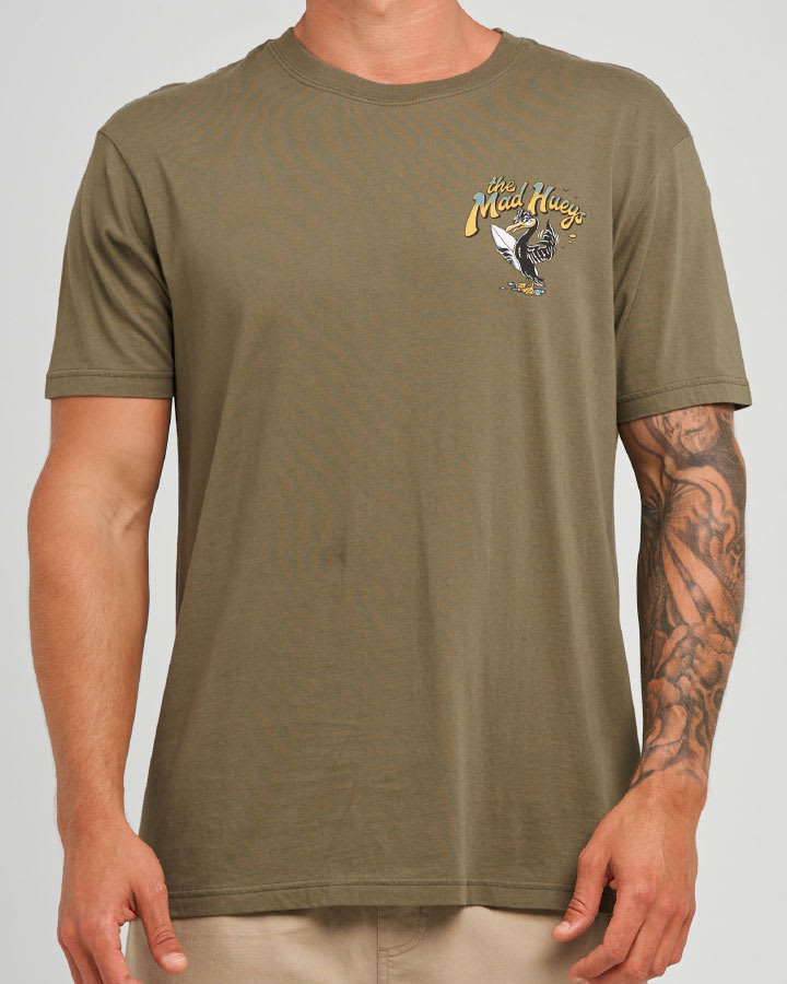 The Mad Hueys Shaggin Wagon SS Tee in Olive - product photo 2
