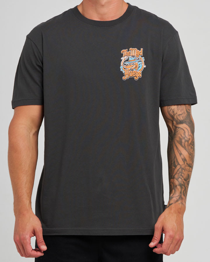 The Mad Hueys Shrimp My Ride SS Tee in Vintage Black - product photo 2