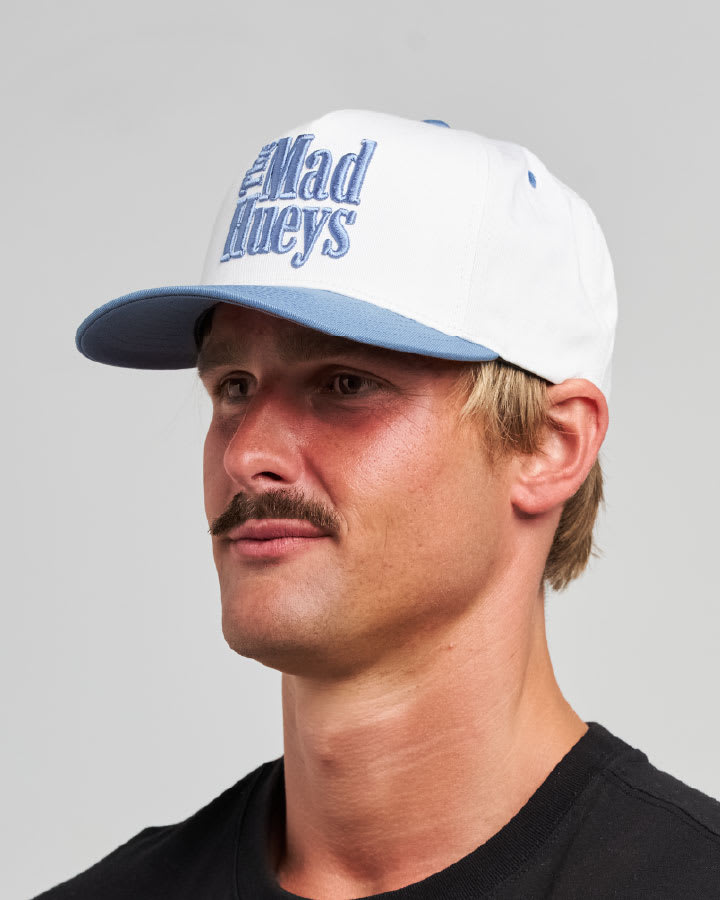 The Mad Hueys Ranch Hueys Twill Snapback in White - product photo 3