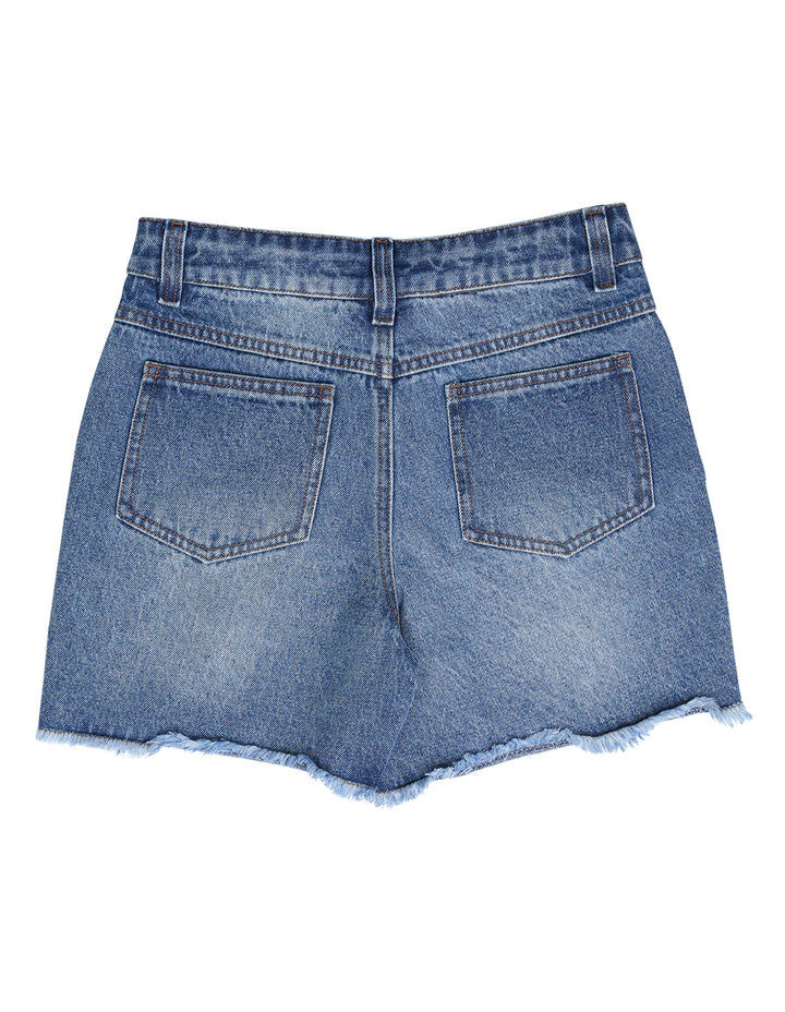 Eve Girl Lexi Denim Short (Size 8-16) - Mid Blue - photo 2 of 3