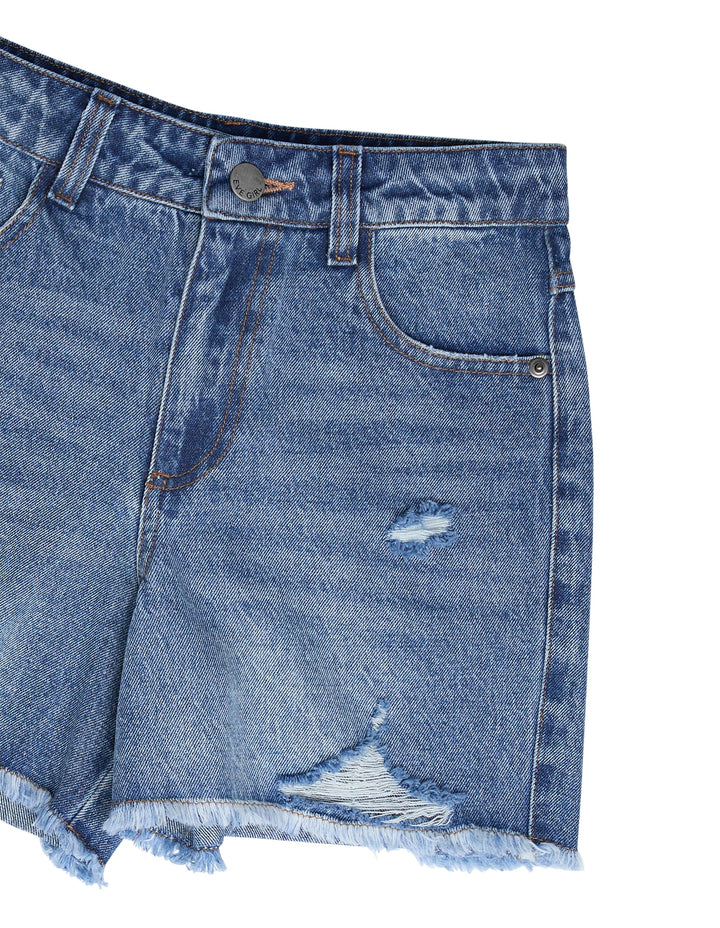 Eve Girl Lexi Denim Short (Size 8-16) - Mid Blue - photo 3 of 3