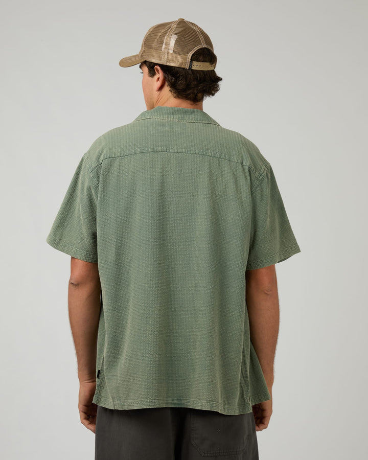 Silent Theory Textured Acid Washed Shirt - Khaki - photo 3 of 6