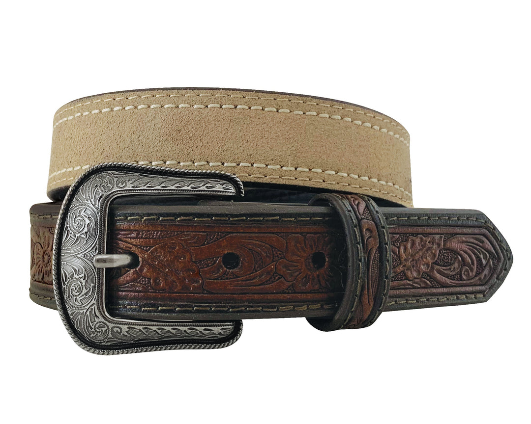 Roper Leather Western Belt - Suede