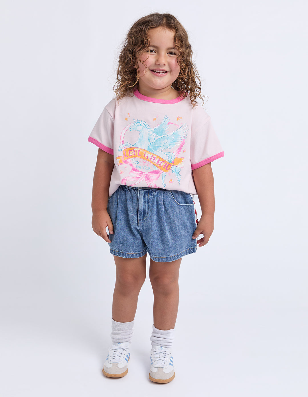 Eve Girl Love Denim Short (Size 3-7) - Denim - view 3