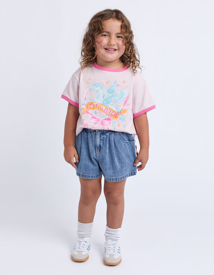 Eve Girl Love Denim Short (Size 3-7) - Denim - view 3