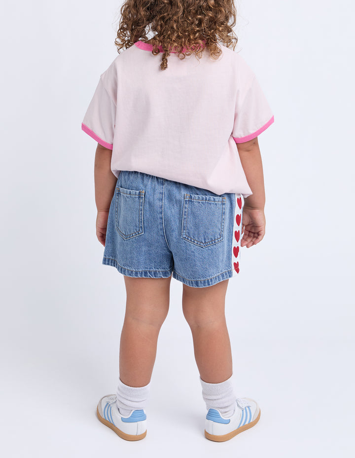 Eve Girl Love Denim Short (Size 3-7) - Denim - view 5