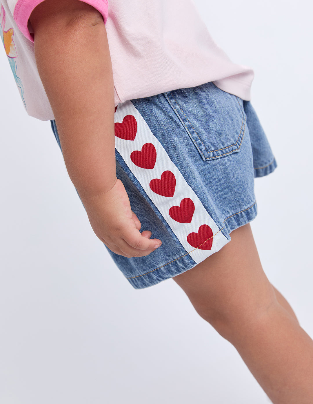 Eve Girl Love Denim Short (Size 3-7) - Denim