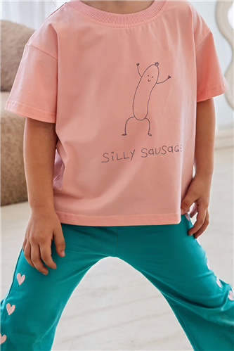 Poss &amp; Soss - Silly Sausage Tee - Strawberry Sorbet