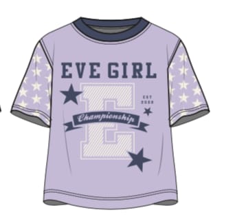 Eve Girl Superstar Tee (Size 3-7) - Lilac - photo 1 of 1