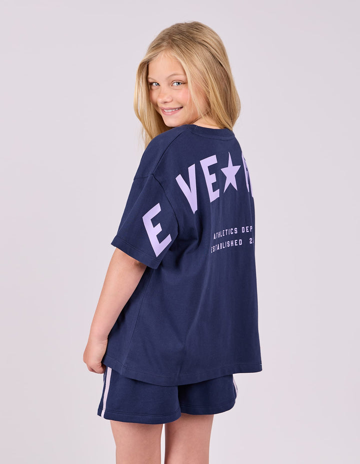 Eve Girl Motion Tee (Size 8-16) - Navy / Lilac - photo 2 of 9