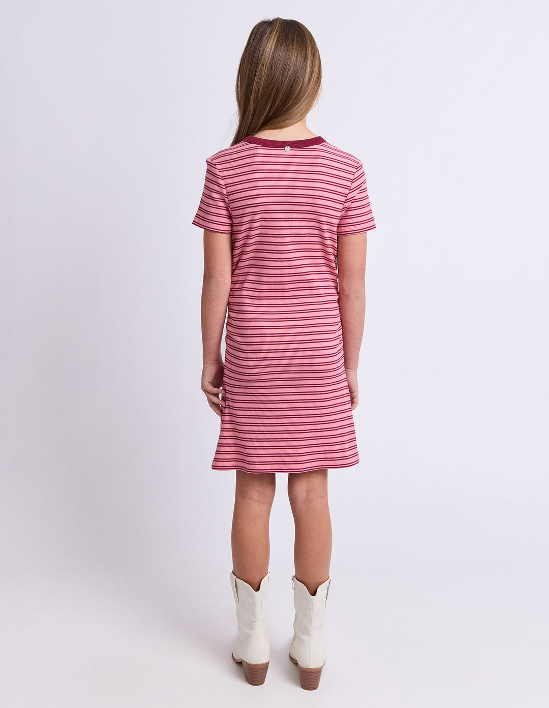 Eve Girl Freya Ruched Dress (Size 8-16) - Pink - view 5