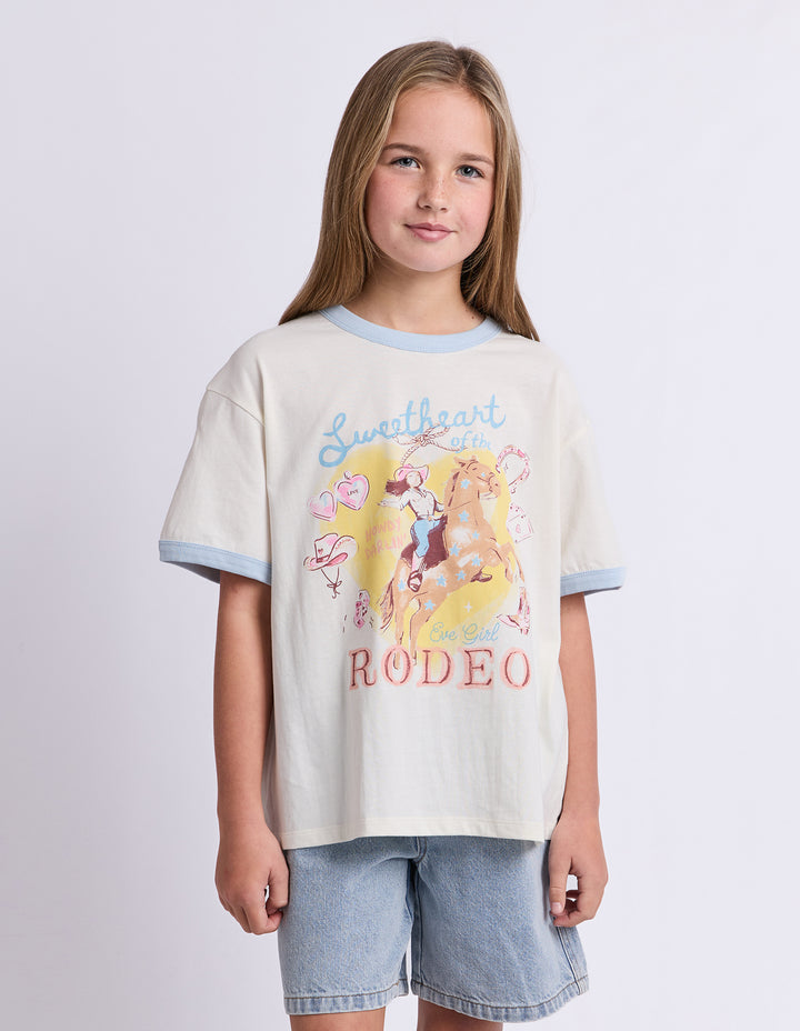 Eve Girl Lasso Ringer Tee (Size 8-16) - Vintage White - view 3