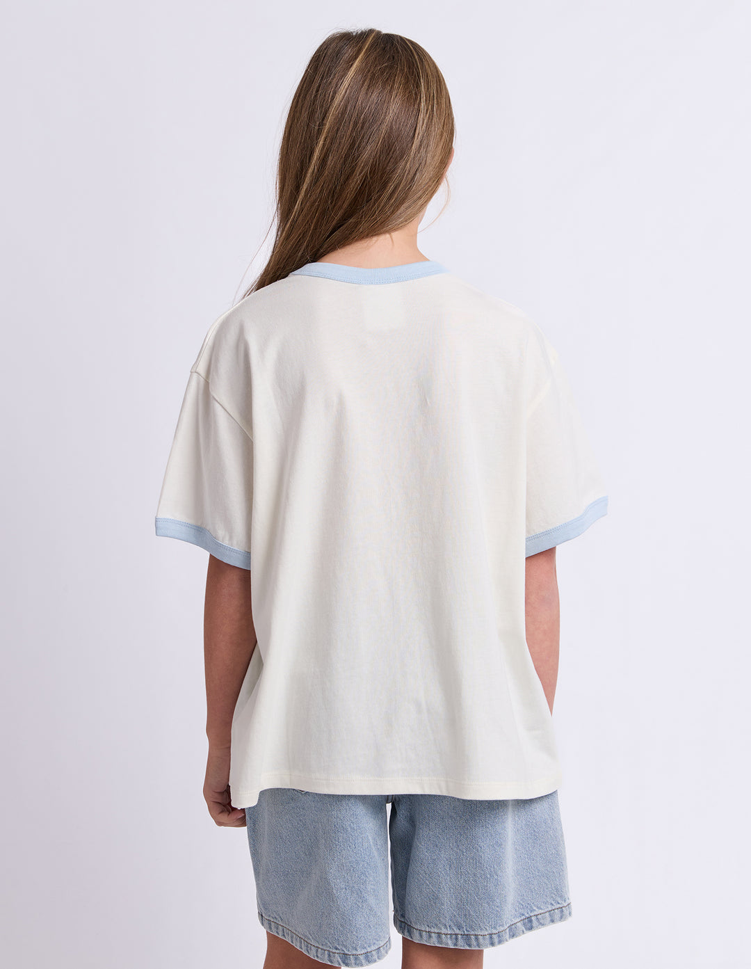 Eve Girl Lasso Ringer Tee (Size 8-16) - Vintage White - view 5