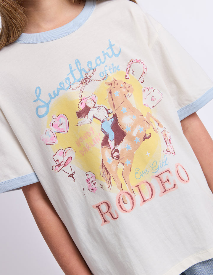 Eve Girl Lasso Ringer Tee (Size 8-16) - Vintage White - view 6