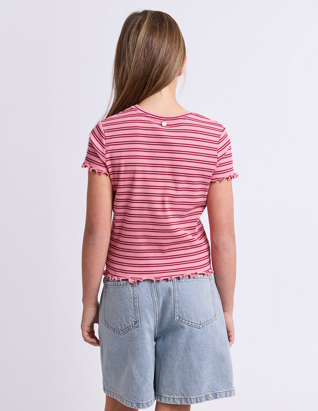 Eve Girl Freya Rib Tee (Size 8-16) - Pink - view 3