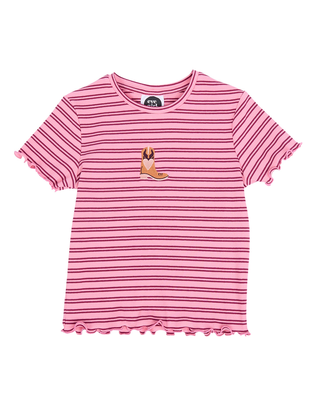 Eve Girl Freya Rib Tee (Size 8-16) - Pink - view 5