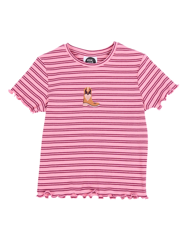 Eve Girl Freya Rib Tee (Size 8-16) - Pink - view 5