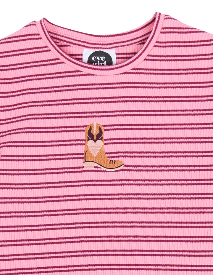 Eve Girl Freya Rib Tee (Size 8-16) - Pink - view 7