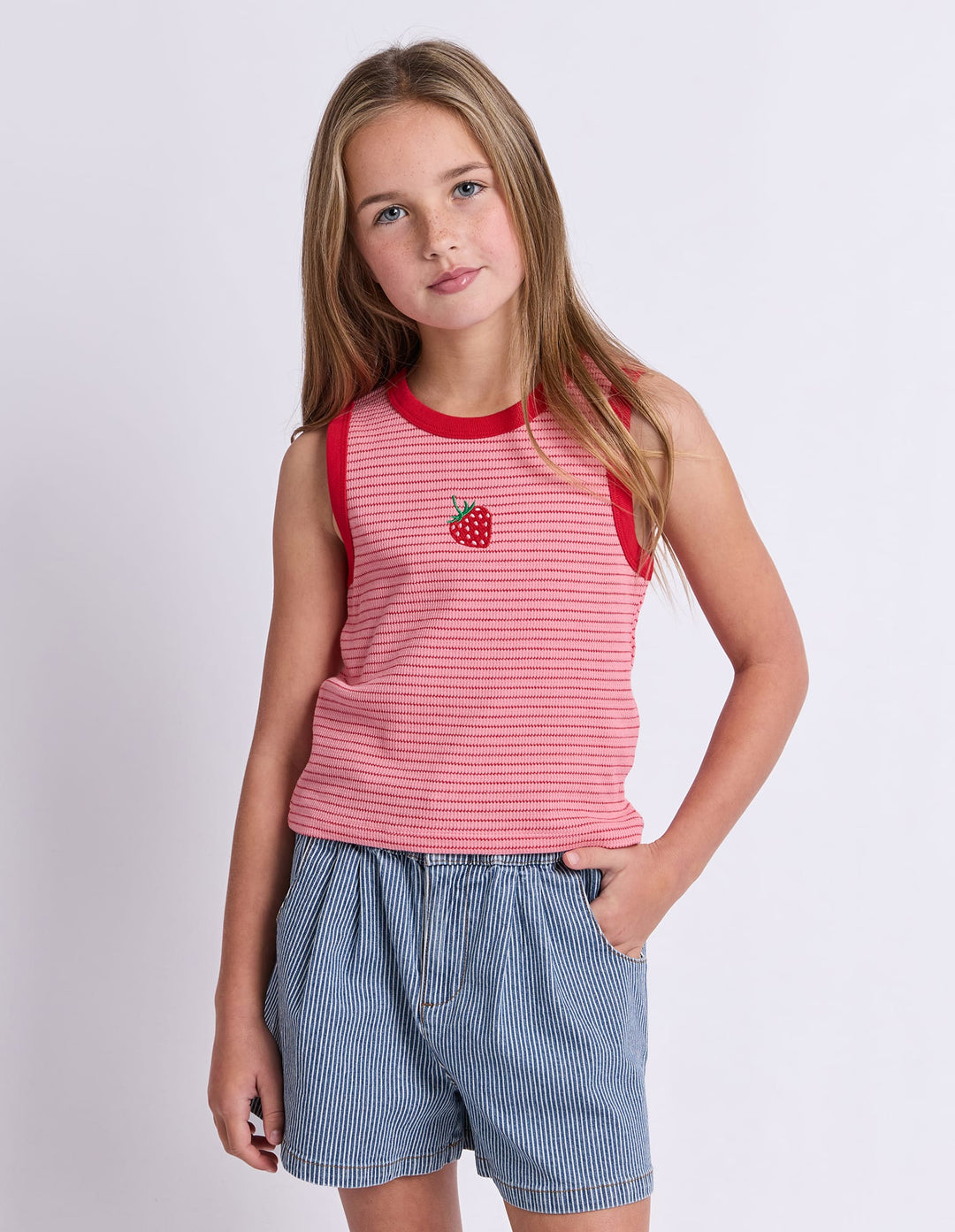 Eve Girl Evie Rib Tank (Size 8-16) - Pink - photo 1 of 7
