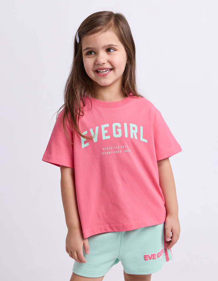 Eve Girl Motion Tee (Size 3-7) - Rose / Mint
