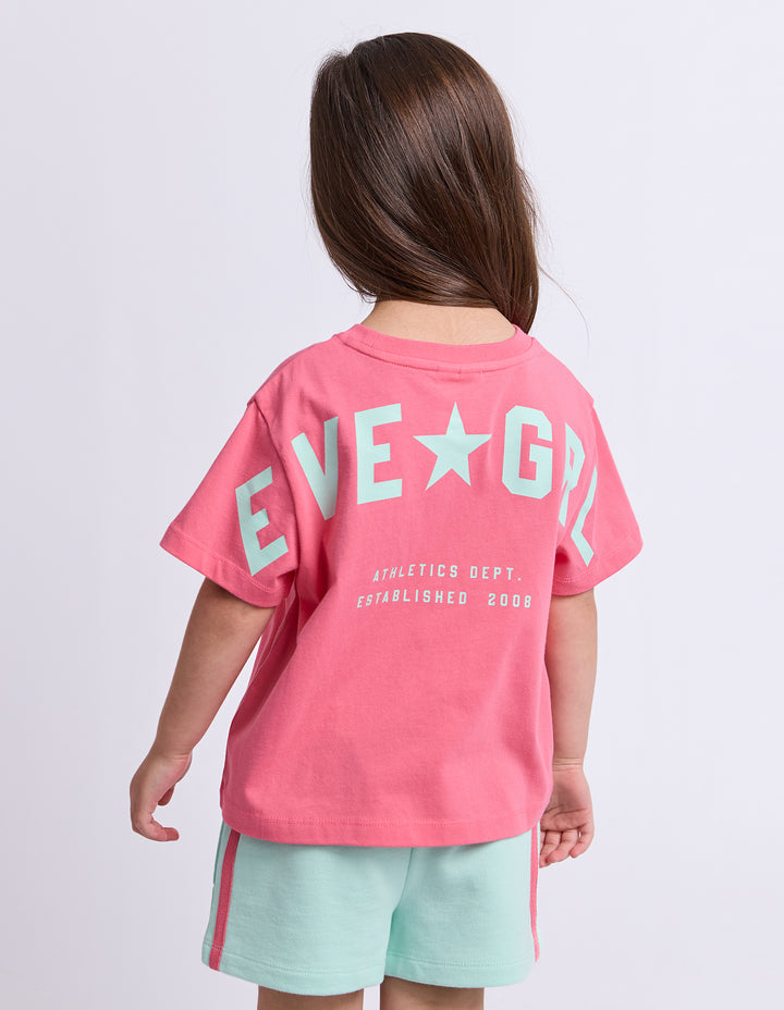 Eve Girl Motion Tee (Size 3-7) - Rose / Mint - view 3