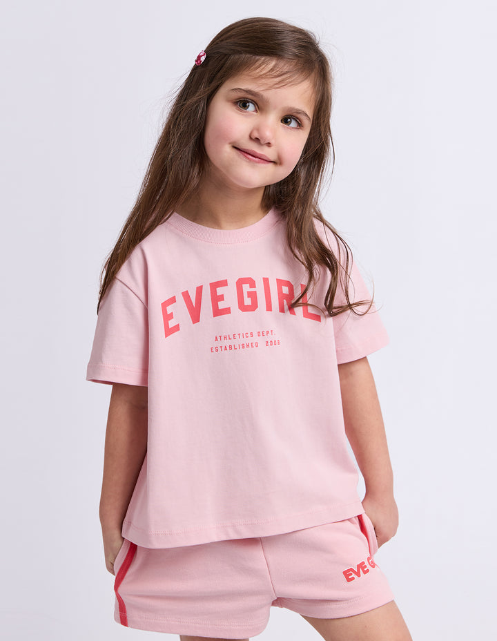 Eve Girl Motion Tee (Size 3-7) - Pale Pink / Pink