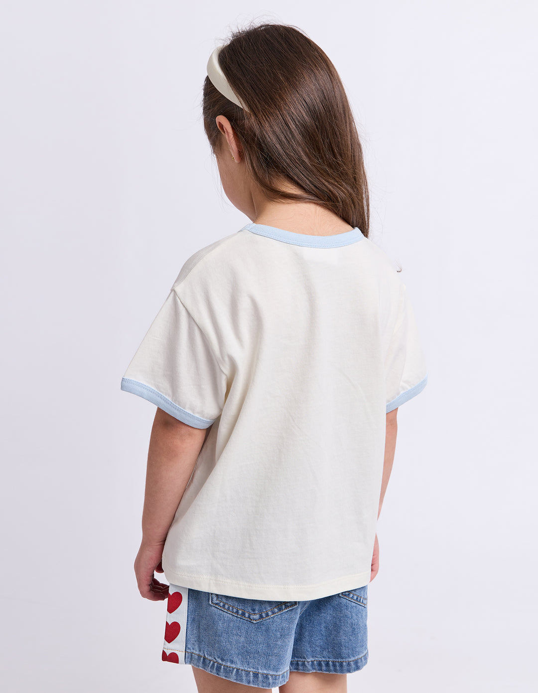Eve Girl Lasso Ringer Tee (Size 3-7) - Vintage White - view 2