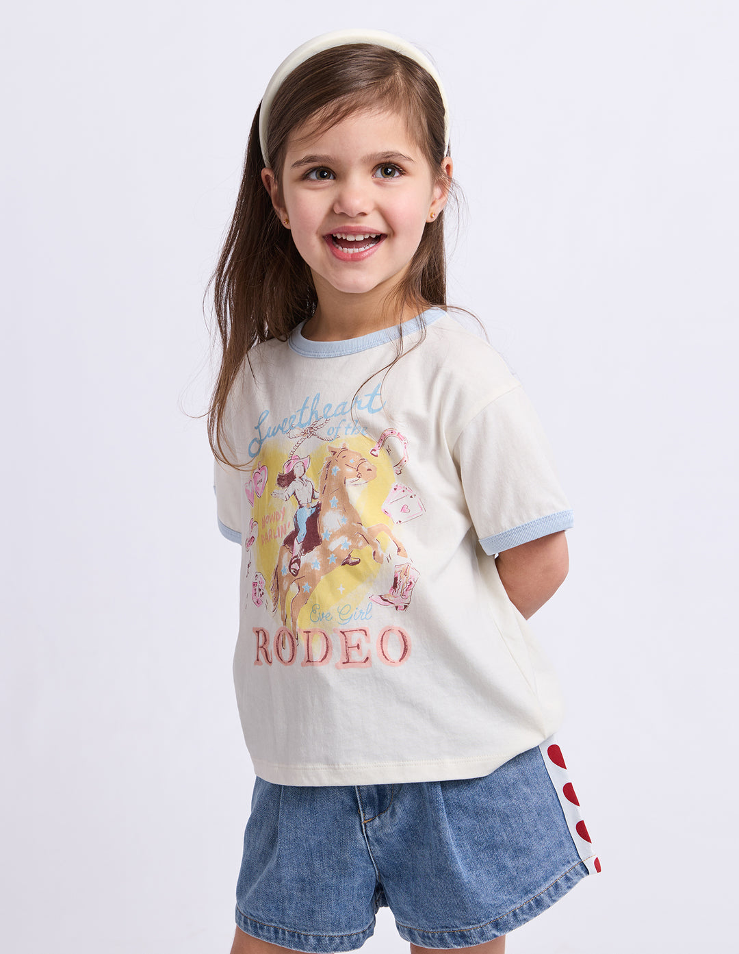 Eve Girl Lasso Ringer Tee (Size 3-7) - Vintage White - view 4