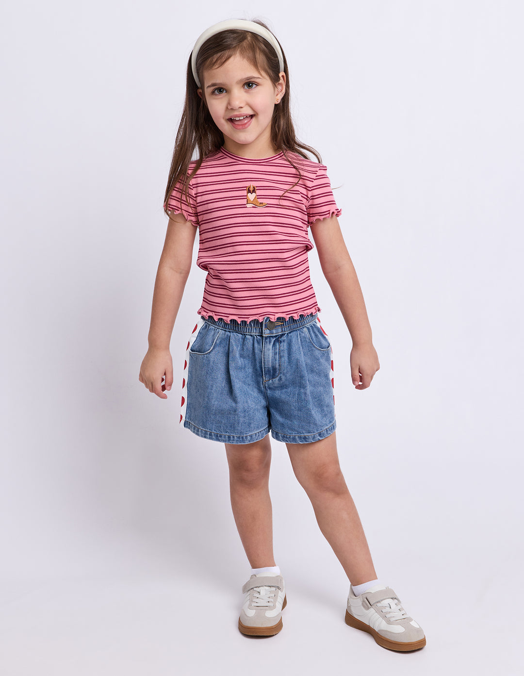 Eve Girl Freya Rib Tee (Size 3-7) - Pink - view 2