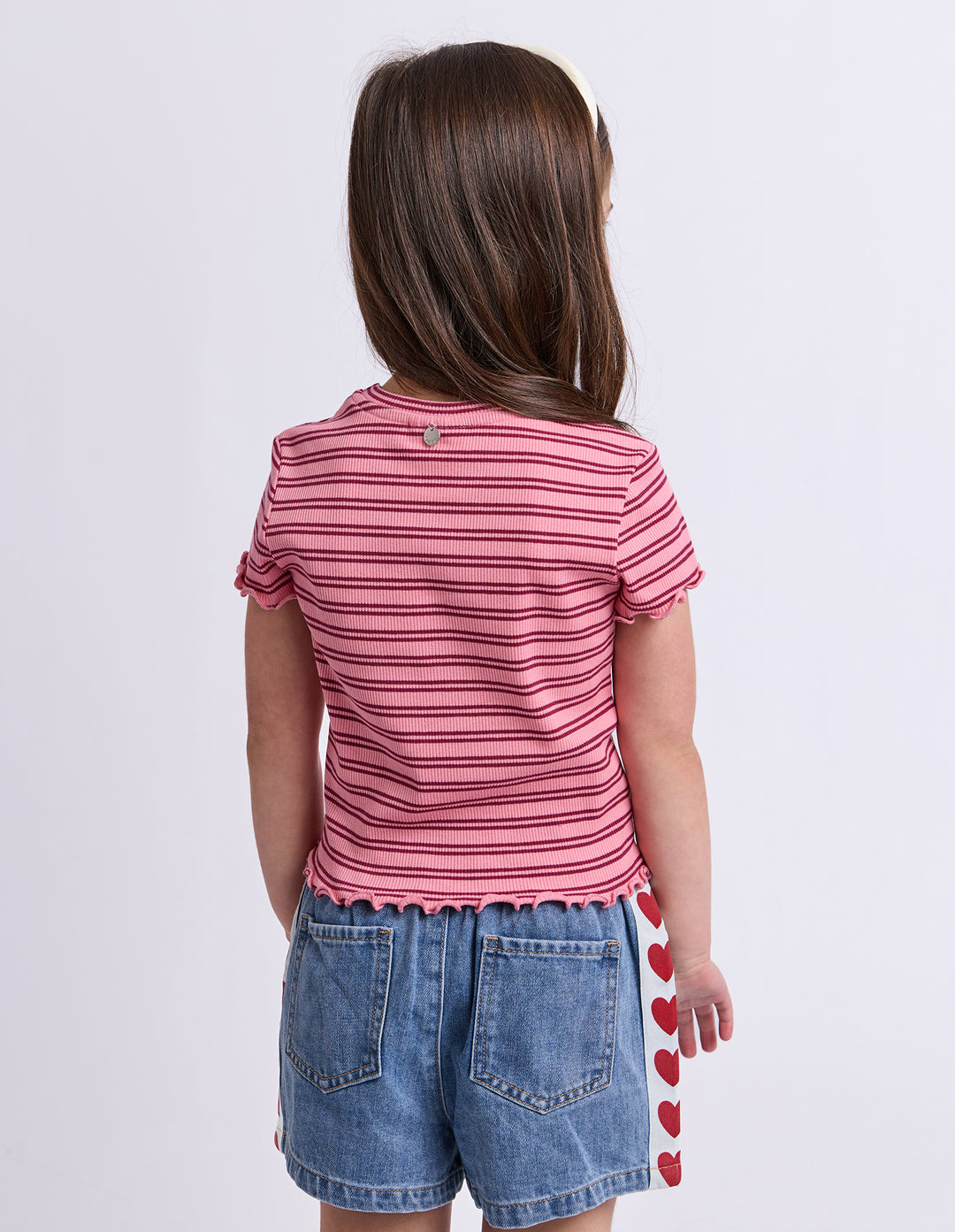 Eve Girl Freya Rib Tee (Size 3-7) - Pink - view 3