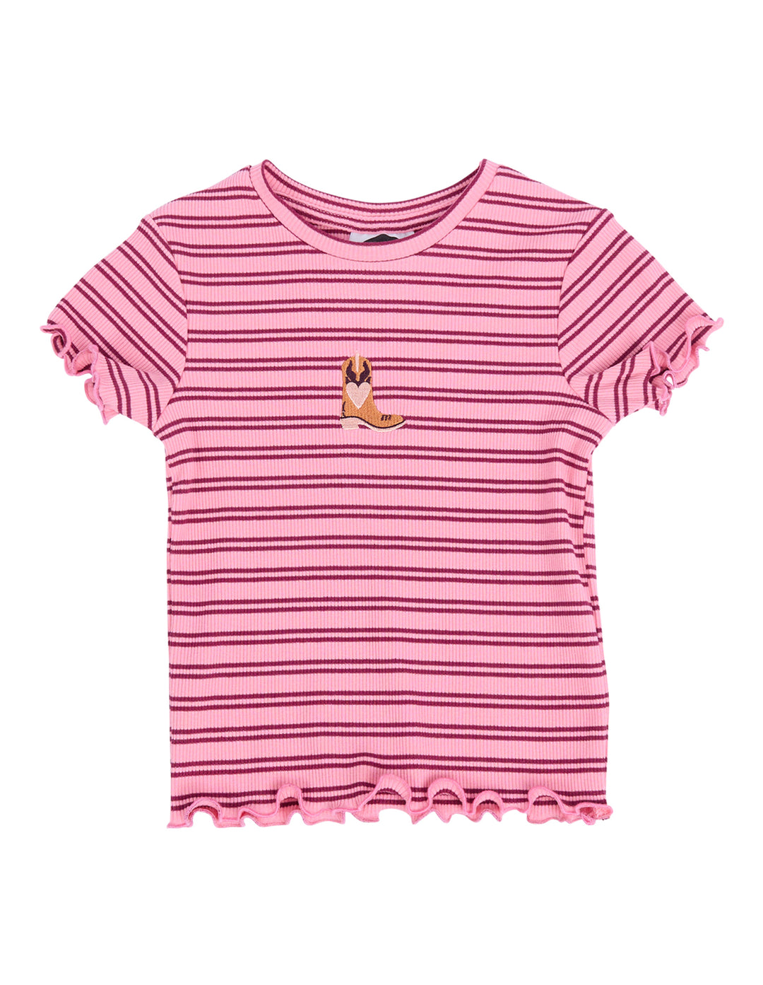 Eve Girl Freya Rib Tee (Size 3-7) - Pink - view 5