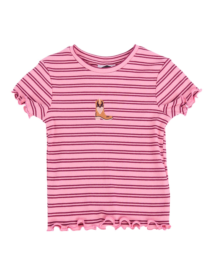 Eve Girl Freya Rib Tee (Size 3-7) - Pink - view 5
