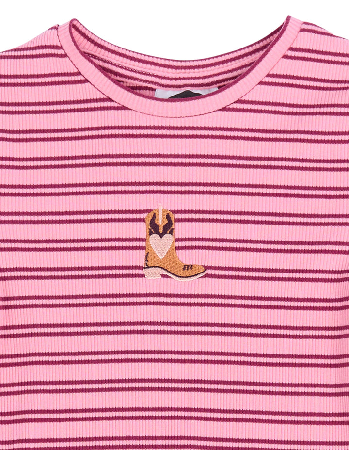 Eve Girl Freya Rib Tee (Size 3-7) - Pink - view 7
