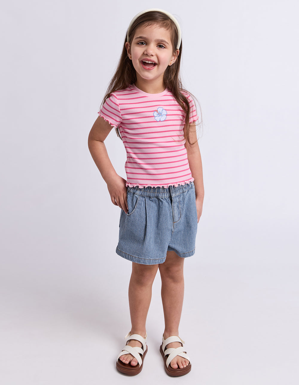 Eve Girl Lulu Rib Tee (Size 3-7) - Pink - view 2
