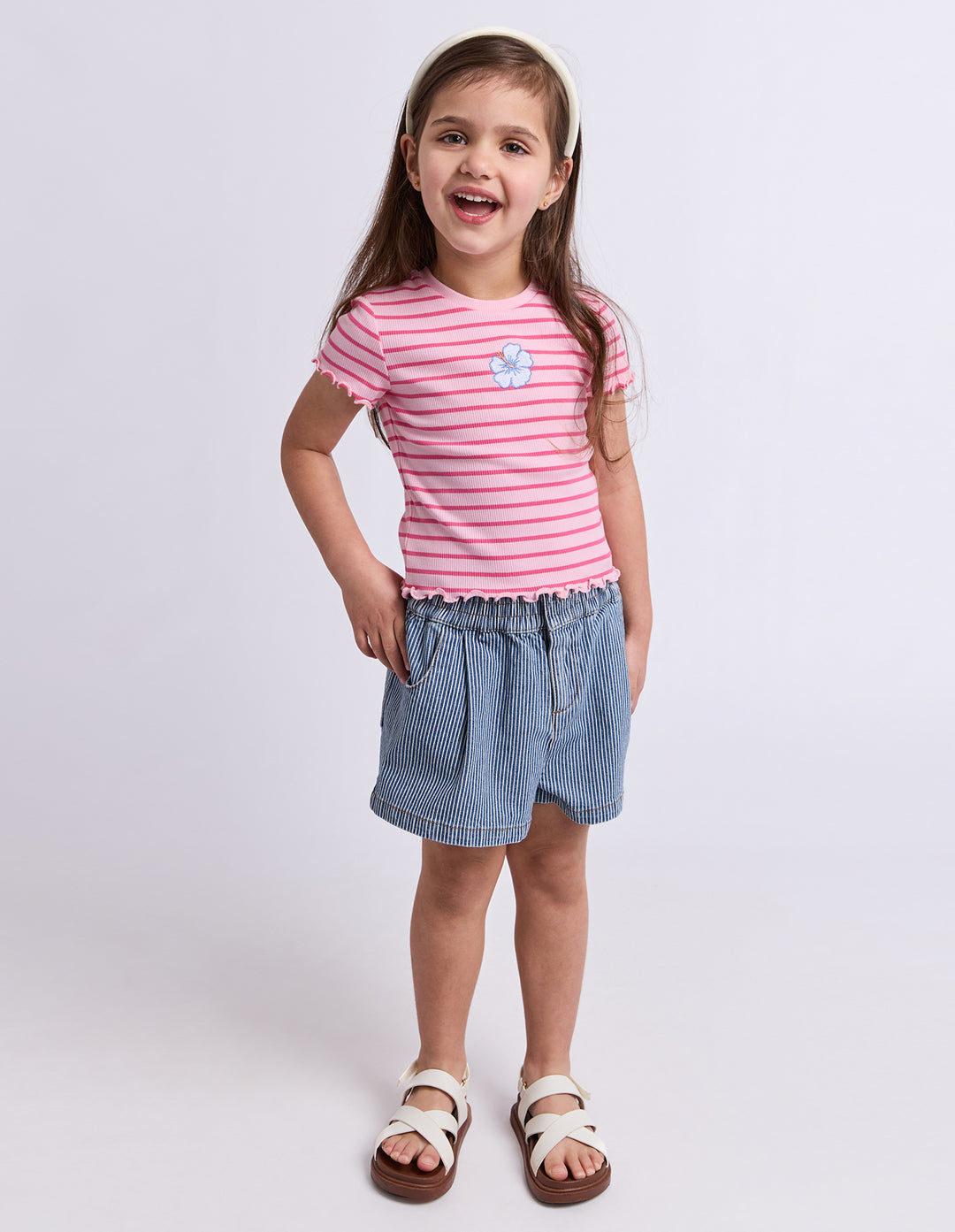 Eve Girl Lulu Rib Tee (Size 3-7) - Pink - view 2