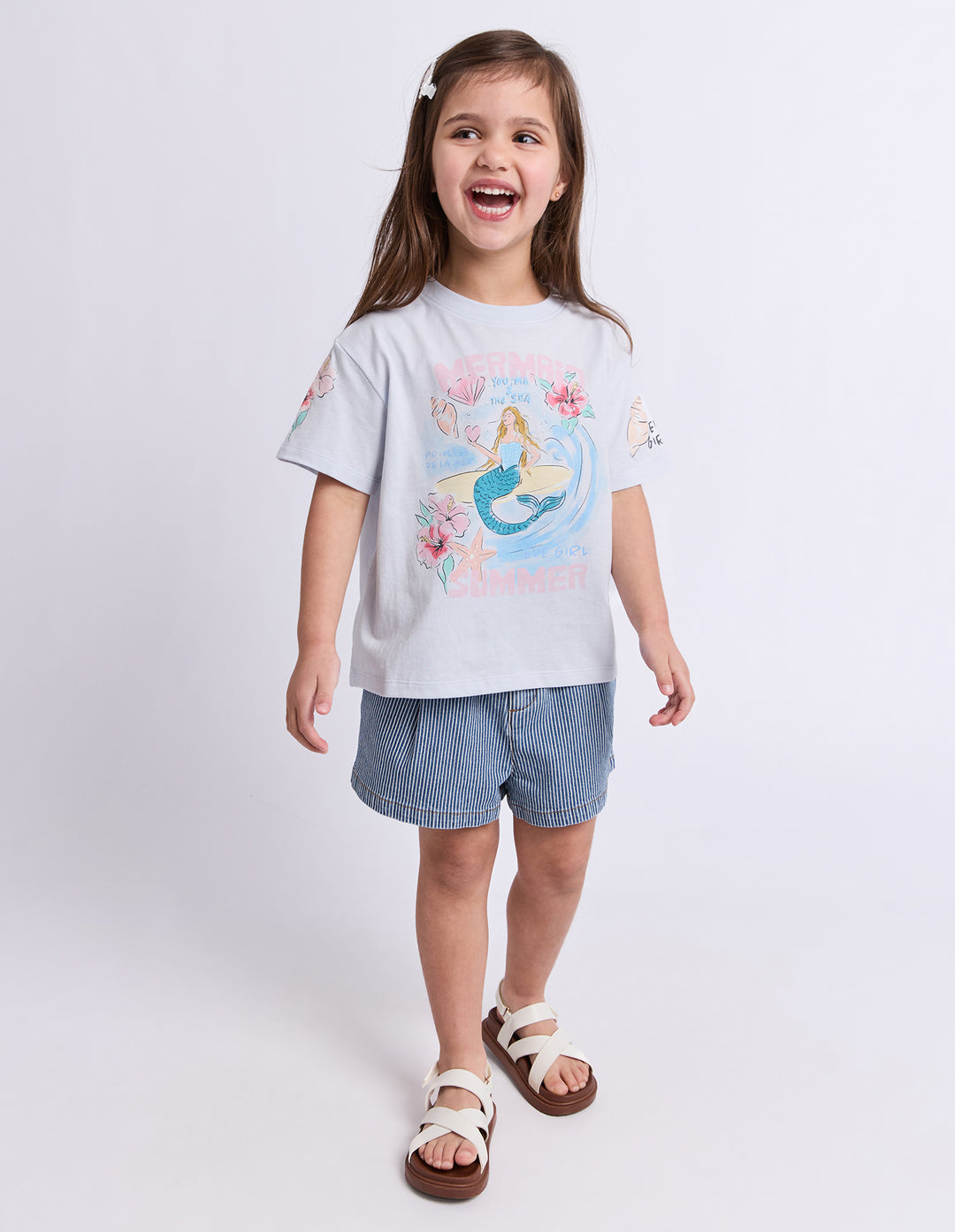 Eve Girl Under The Sea Tee (Size 3-7) - Light Blue - view 2
