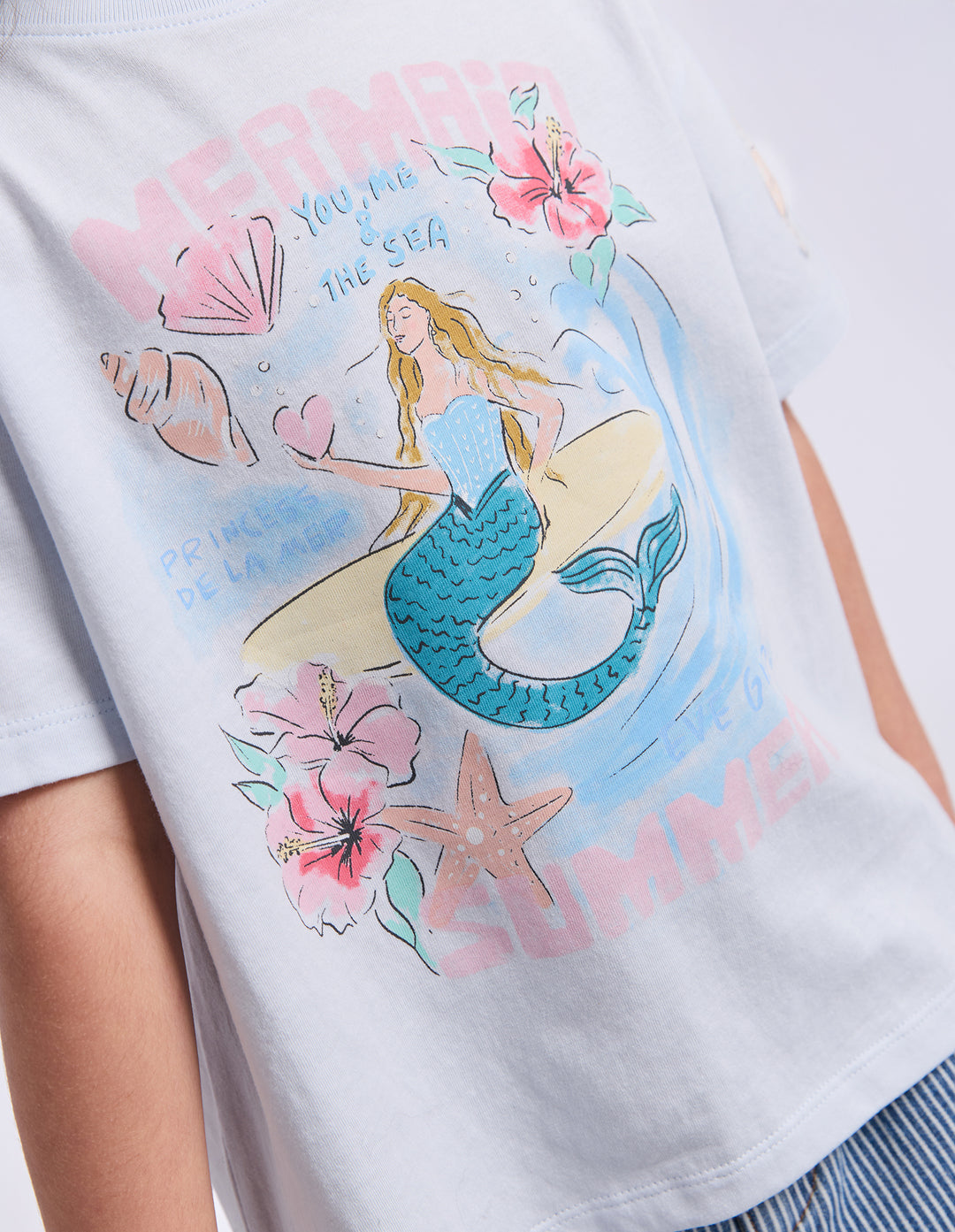 Eve Girl Under The Sea Tee (Size 3-7) - Light Blue - view 4