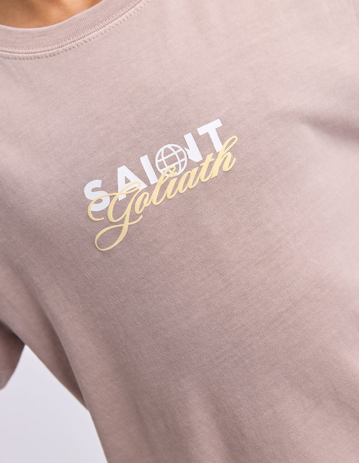 St Goliath Boys Global Tee (Size 8-16) - Tan - photo 4 of 7