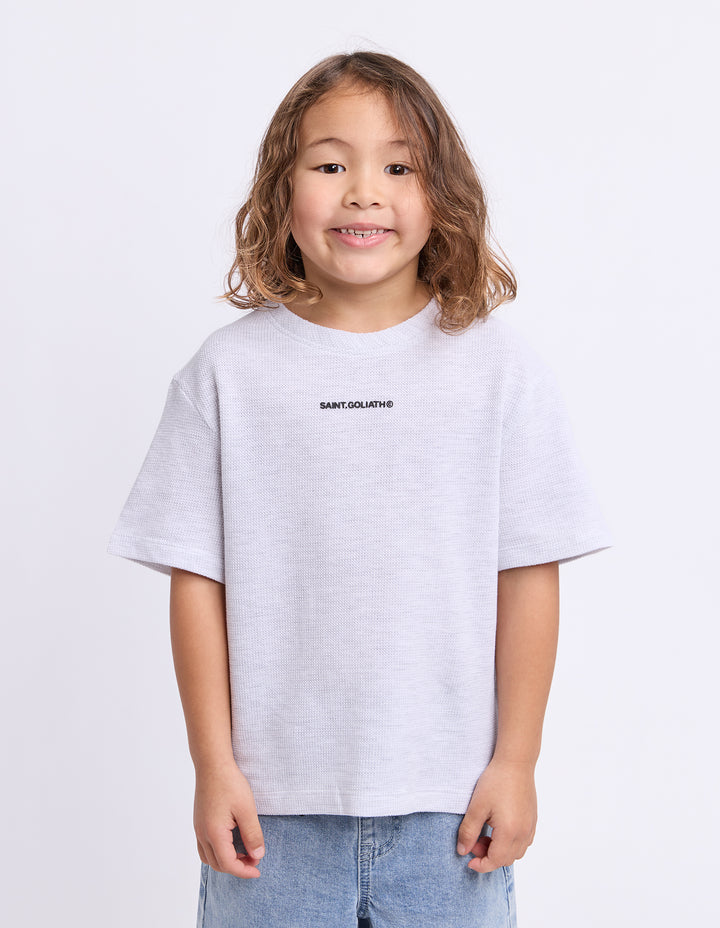 St Goliath Boys Waffle Tee (Size 8-16) - Grey Marle - view 2
