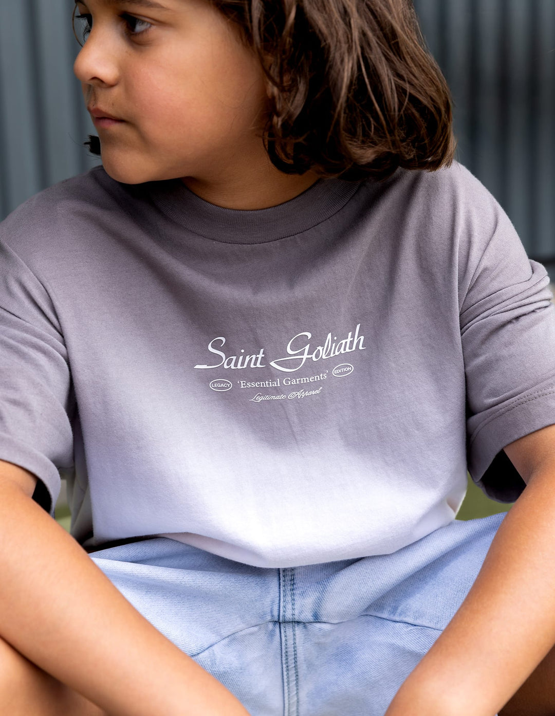 St Goliath Boys Double Dip Tee (Size 8-16) - Coal - photo 6 of 8