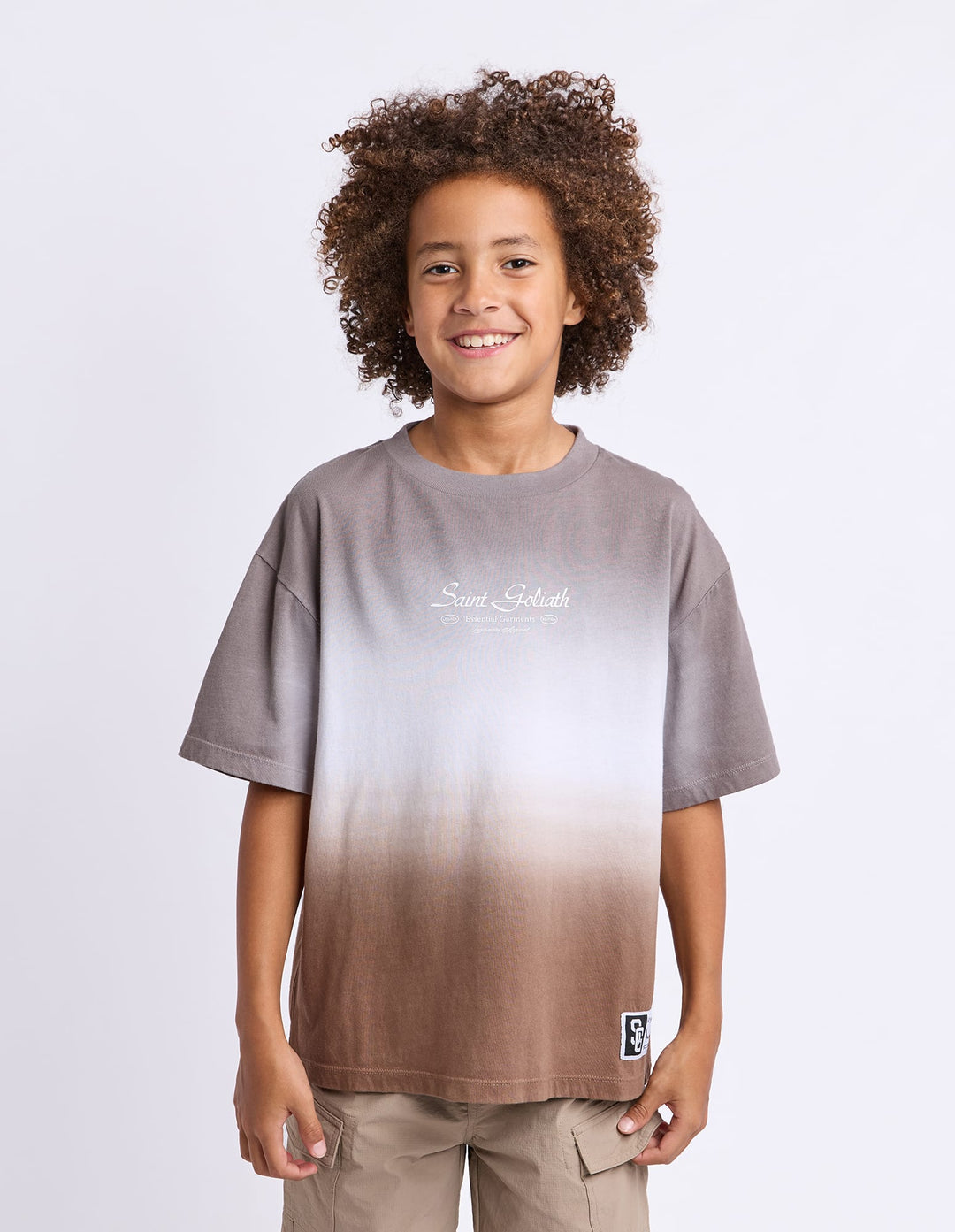St Goliath Boys Double Dip Tee (Size 8-16) - Coal - photo 1 of 8