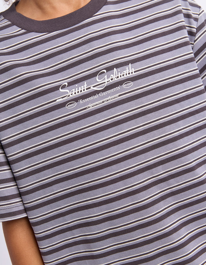 St Goliath Boys Stripe Ringer Tee (Size 8-16) - Black - photo 4 of 7
