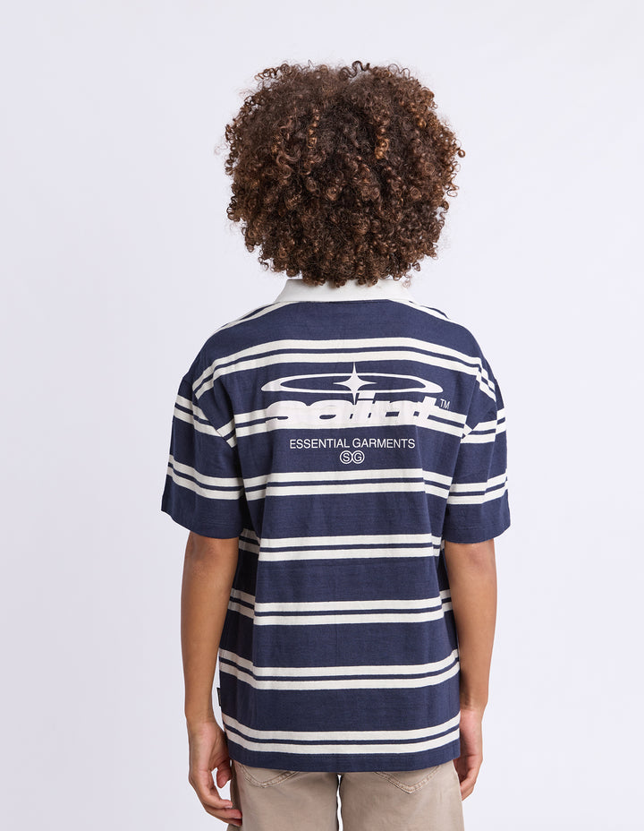 St Goliath Boys Disordered Polo (Size 8-16) - Navy - view 2