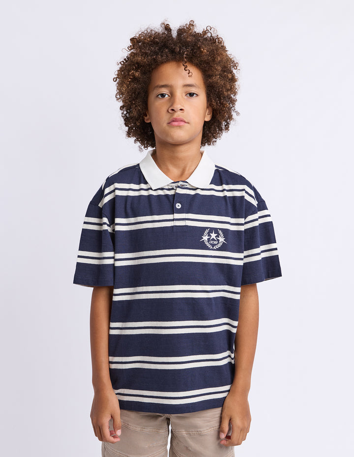 St Goliath Boys Disordered Polo (Size 8-16) - Navy - view 4