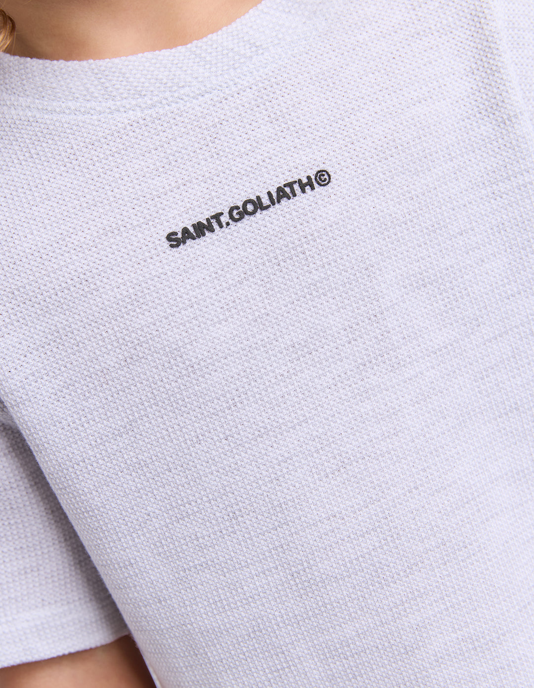 St Goliath Boys Waffle Tee (Size 3-7) - Grey Marle - view 4