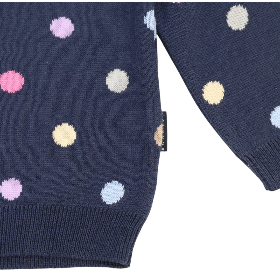 Korango - Polkadot Sweater - Navy