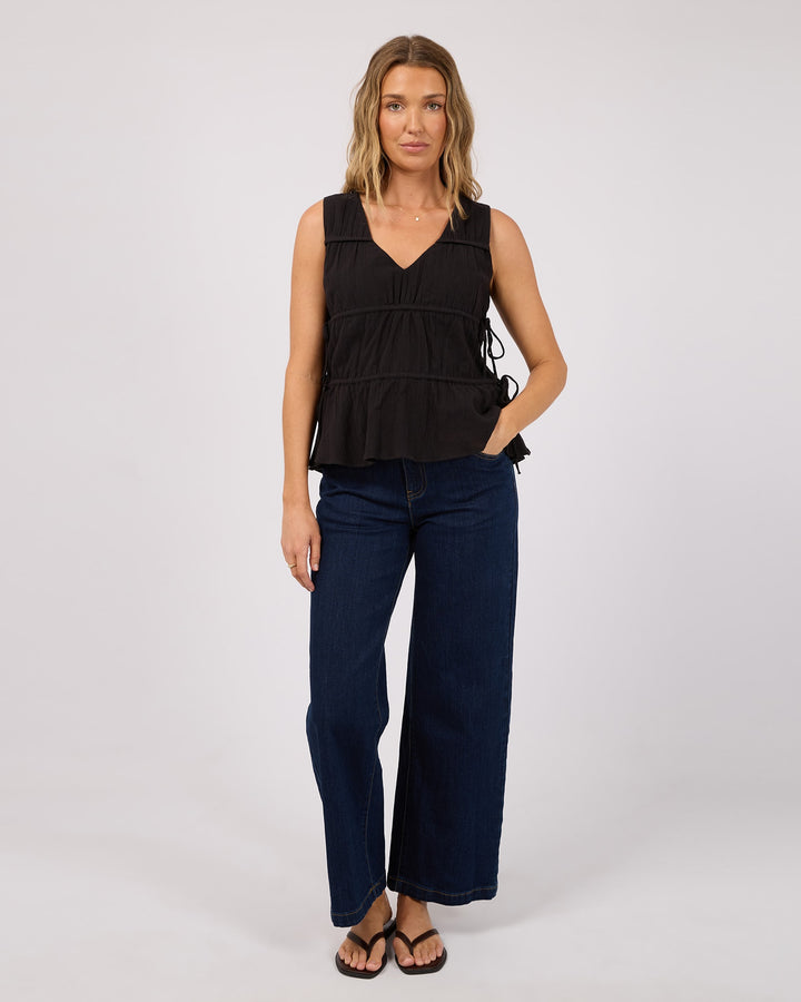 All About Eve Heidi Ruched Top - Black - photo 1 of 6